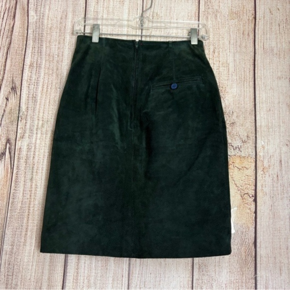 Wilsons Leather Womens Leather Pencil Skirt in Green size 6